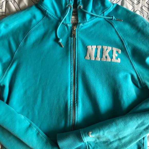 Nike Sweaters Adorable Baby Blue Nike Zip Up Great Condition Poshmark